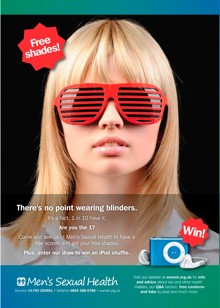 Poster for Swindon Pride 2010: click to see larger and learn how you can get free shutter shades and a chance to win an iPod!